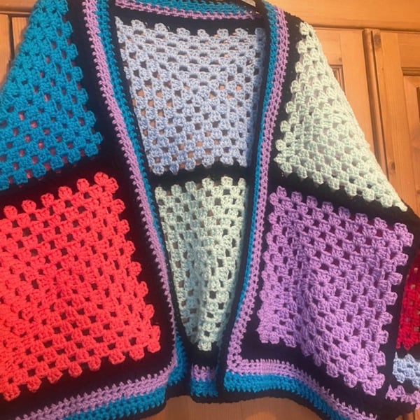 Oversize Crocheted Boxy Cardigan