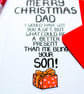 Funny Christmas Card From Son for Dad, Joke Dad Christmas Card From Son - Image 3
