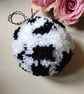 Hanging Pompom Decoration, Large Fluffy Pompom Bauble, Fibre Art.