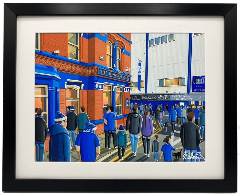 Everton F.C, Goodison Park Stadium, Football Memorabilia Art Print