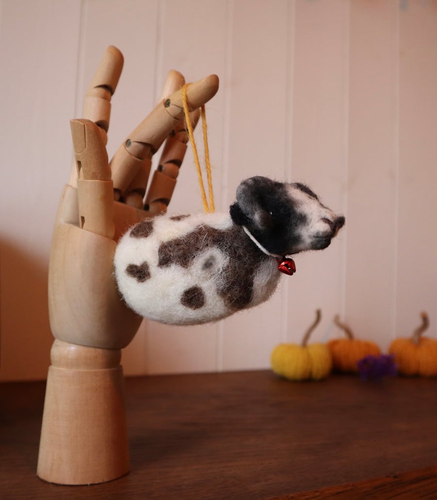 Needle felted Jacob sheep Bauble