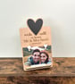 Personalised Engraved Wooden Wedding Countdown Board & Pegs For Photo...