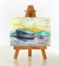 'The waiting' - ACEO Original Mixed Media Painting - Image 1