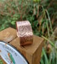 Simple hammered texture pure copper cuff bangle  - Image 2