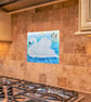 Splashback, Handmade Tile mural with a Swan  - Image 3