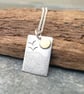 Silver textured beach scene pendant - Image 1
