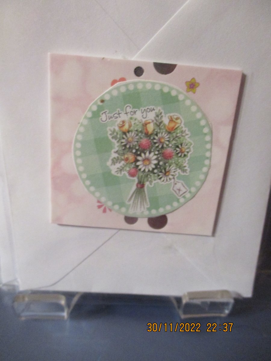 Bouquet of Flowers Gift Tag Card