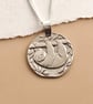 Sloth Engraved Sterling Silver Coin Necklace - Image 10