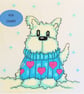 Winter Woof Cross Stitch Pattern: Scottie Westie Dog in Jumper (PDF Download)