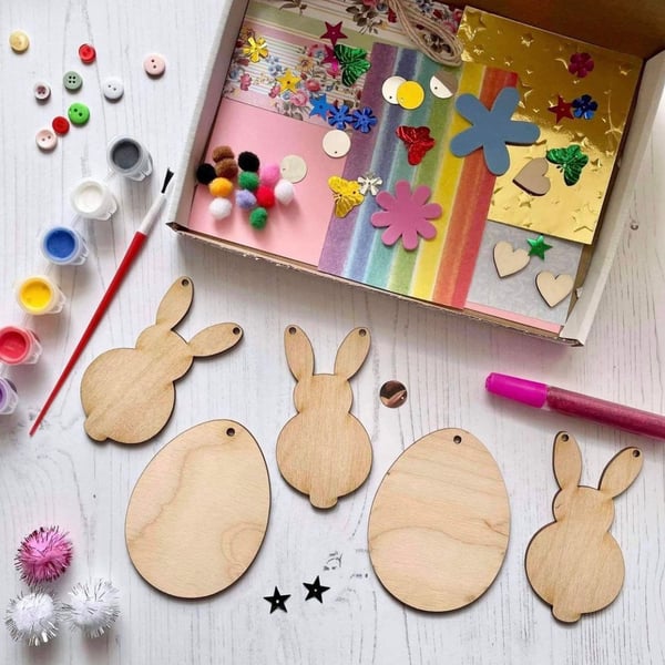 Easter bunting craft box