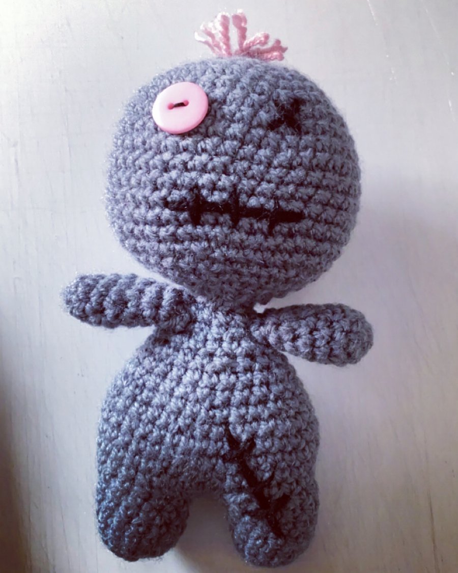 Crochet worry voodoo doll