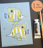 Copper-Banded Butterfly Fish - Original drawing , fish artwork - Image 3