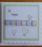 Easter Chick Card - Pastel Blocks - Image 1