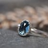 London blue topaz sterling silver ring