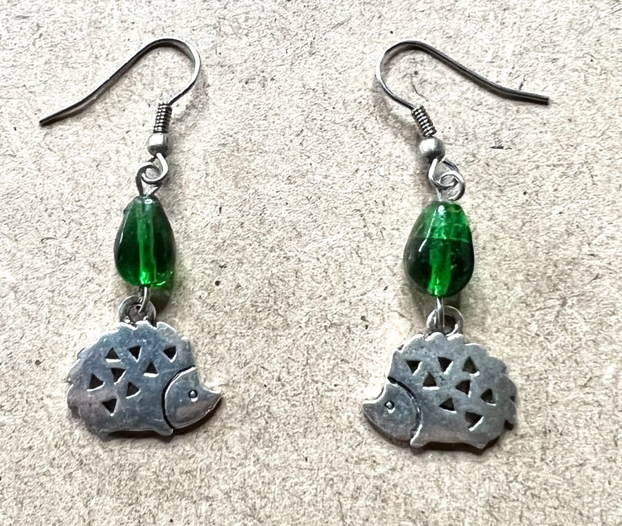 Hedgehog earrings. A donation from every sale is made to Rachel’s hedgehog hotel