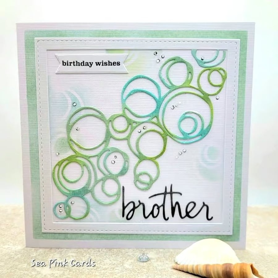 Brother Birthday Card - textured cards, abstract, coastal