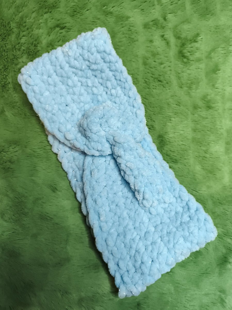 Image of Light Blue Glitter Headband Ear Warmer