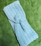 Light Blue Glitter Headband Ear Warmer - Image 1