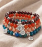 Garnet Crystal Bracelet, Strength & Passion, Personalised Engraved Gift - Image 3