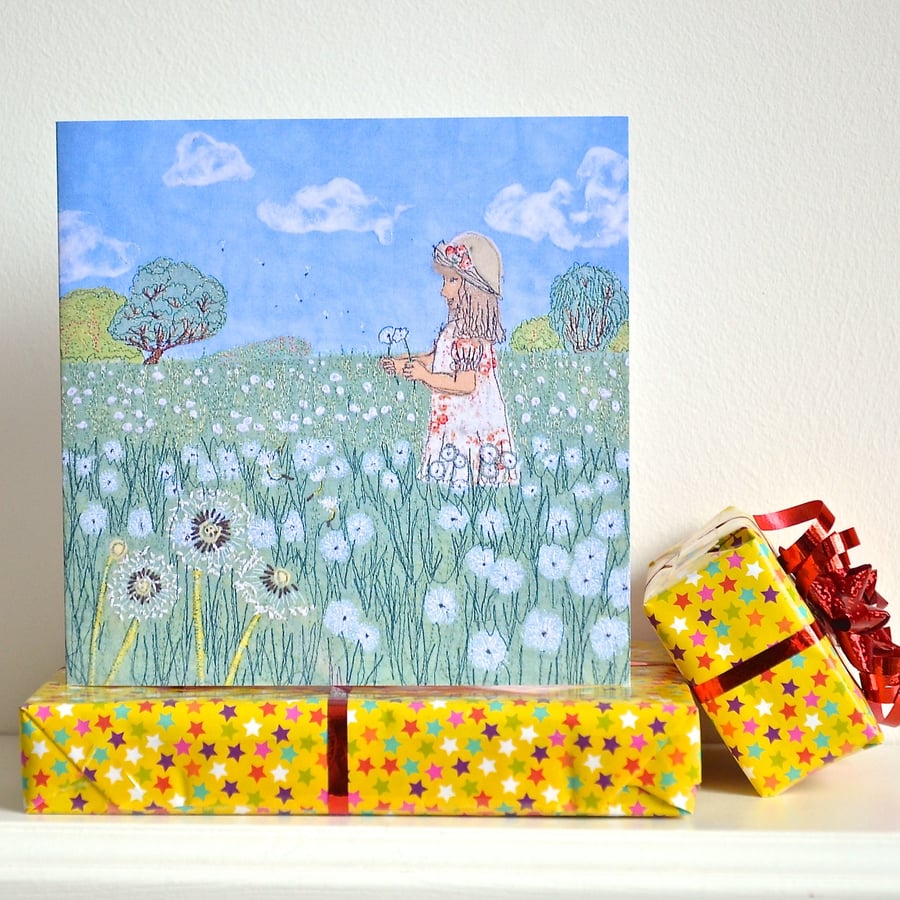 Birthday card - dandelion