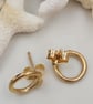 9ct Gold Circle Stud Earrings - Image 3