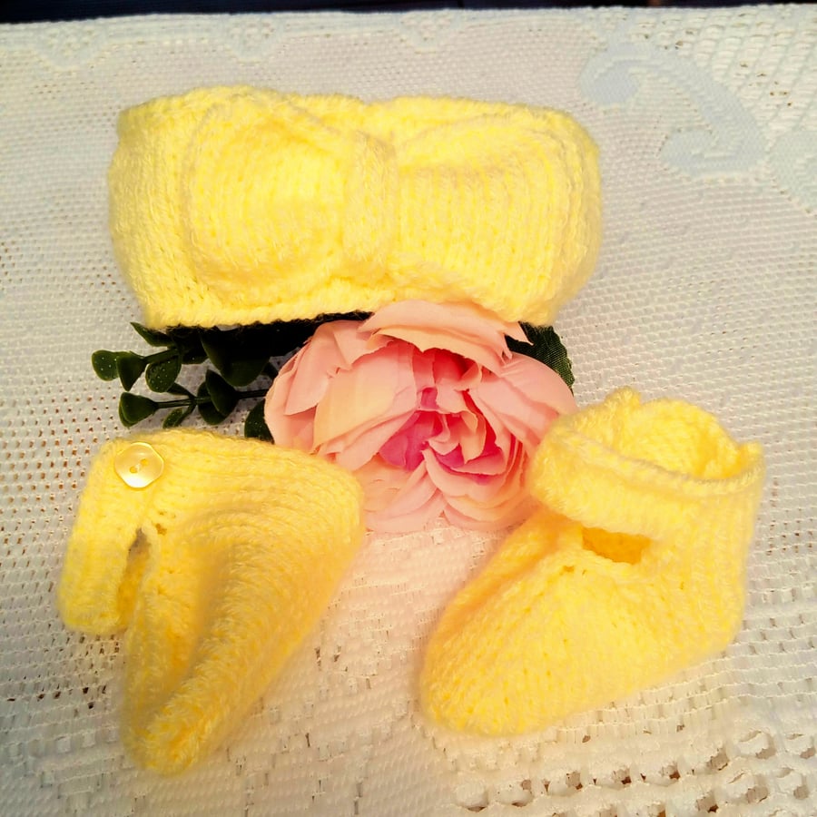 Premature Baby Girls Headband and Shoes Set, Gift Idea for Premature Baby