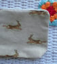 Hessian Hare Make Up Bag or Large Pencil Case. - Image 2