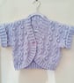 Girl's Cabled Aran Bolero, Short Sleeved Cabled Cardigan, Girl's Cardigan