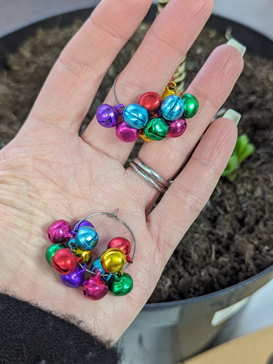Jingle Bell Hoop Earrings