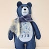 CUSTOM ORDER for Moira. Personalised Wool felt embroidered Scandi bear 