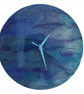 "Mystic Lake" Hand-Painted Fluid Art Wall Clock, Silent Home Decor Gift Idea