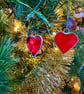 Stained glass small heart, RED - Image 1