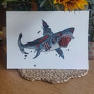Zombie shark - Giclée print