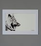 German Shepherd Dog Print - long haired pet print GSD alsation - Image 4