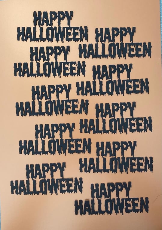Happy Halloween Die Cut Sentiments: Black Cardstock Embellishments (Pack of 10)