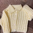 Lemon Cardigan age 3 - 6 months