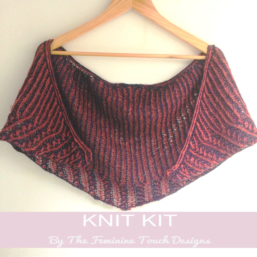 Shawlette knitting Kit