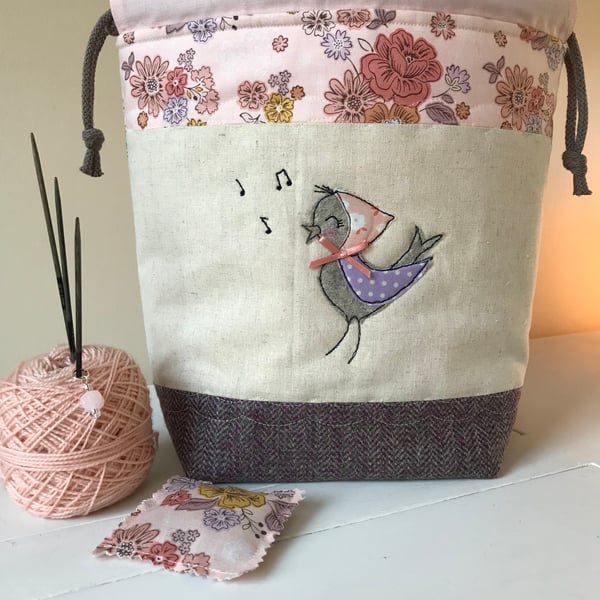 Sophie sparrow vintage floral project bag