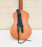  1 inch Wide Adjustable Blue Dragon Scale Ukulele Strap - Image 1