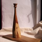 Yew and Poplarwood candle holder