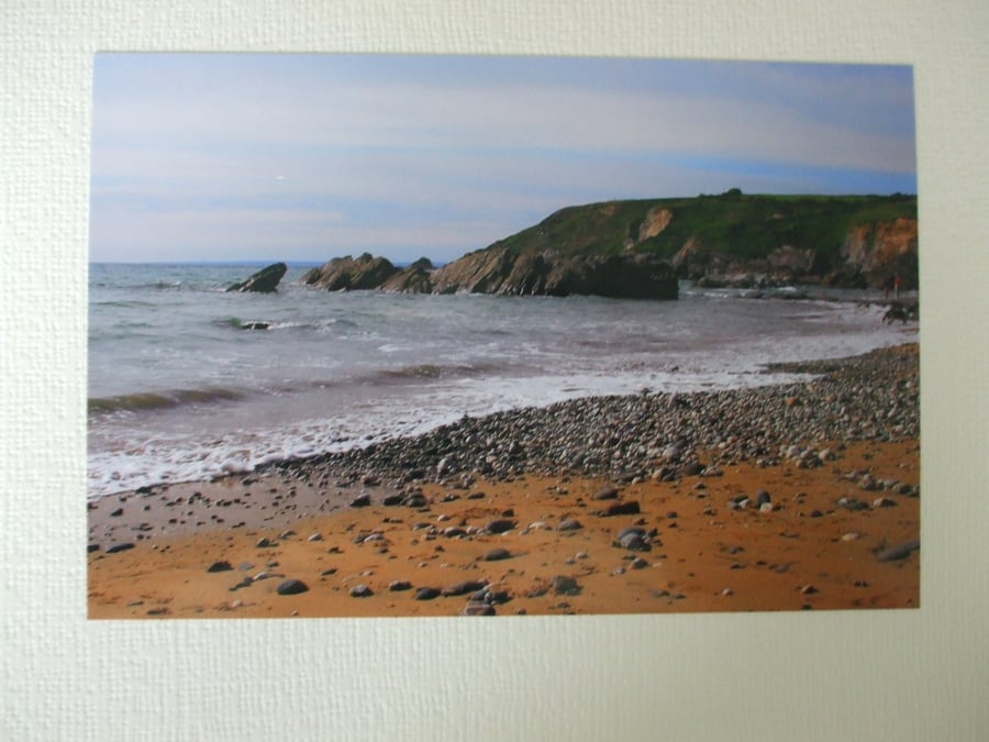 Photographic greetings card of Church Cove, Nr. Mullion, Cornwall. ( sandy side)