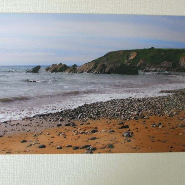 Photographic greetings card of Church Cove, Nr. Mullion, Cornwall. ( sandy side)