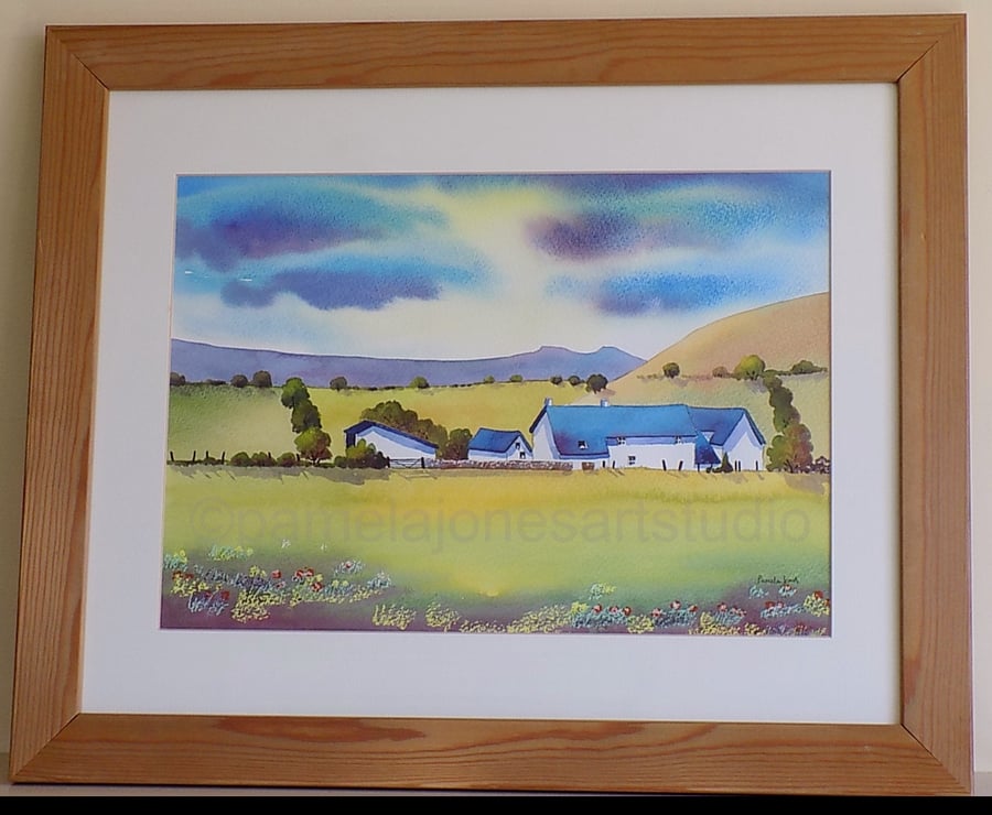 Farmhouse In The Brecon Beacons, Wales, in 20 x 16 '' Frame