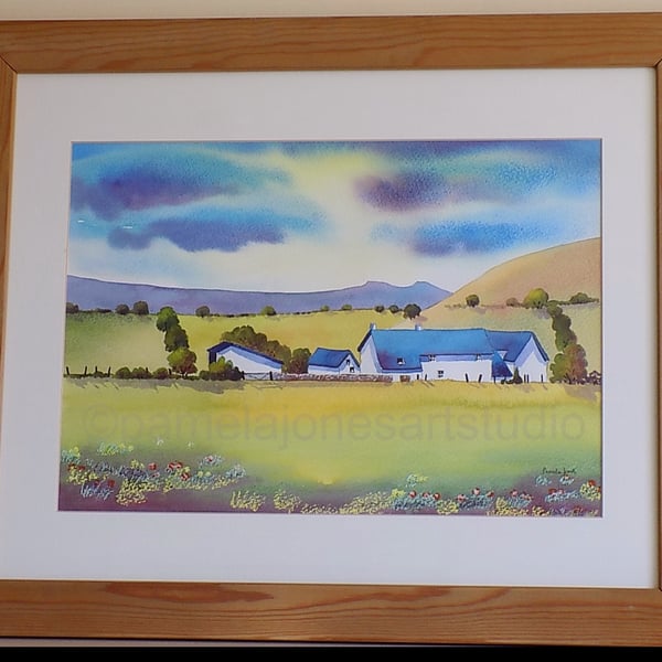 Farmhouse In The Brecon Beacons, Wales, in 20 x 16 '' Frame
