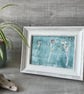 Hand Printed and Embroidered Framed Seadhead Picture