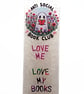 Handmade Bookmark in Pearl White with Ghost and Rainbow Girl - Image 5