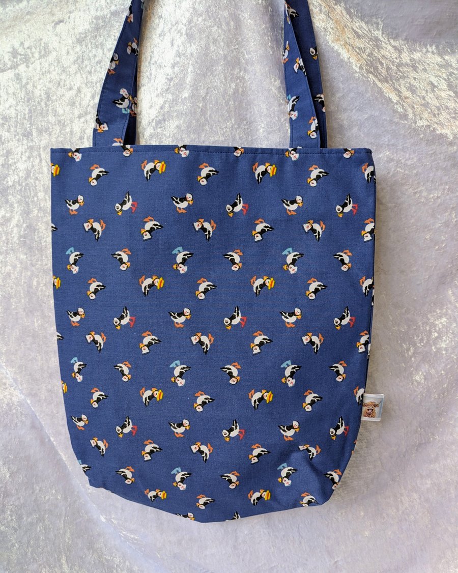 Characterful Puffins Tote bag