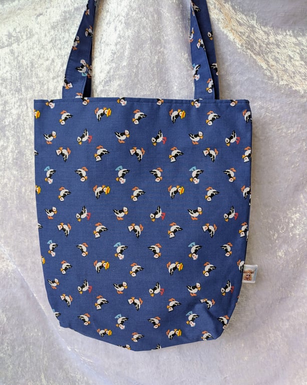 Characterful Puffins Tote bag