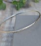 Sterling Silver 'Meadow' Patterned 2mm Bangle - JBJ5021 - Image 3