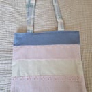 Handmade Trans Pride tote bag